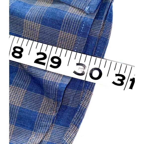 BONOBOS Shirt Mens Size M Button Down Long Sleeve Slim Fit Blue Plaid Cotton - Picture 7 of 7